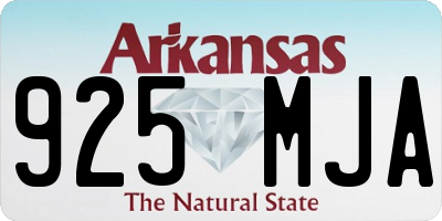 AR license plate 925MJA