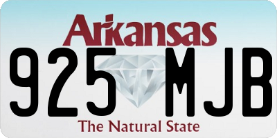 AR license plate 925MJB