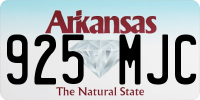 AR license plate 925MJC