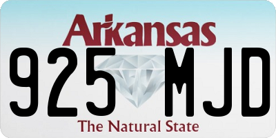 AR license plate 925MJD