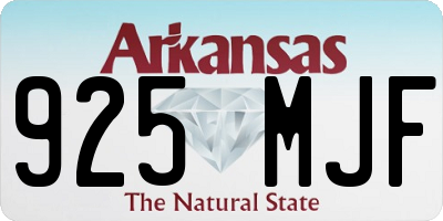 AR license plate 925MJF