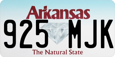 AR license plate 925MJK