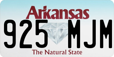 AR license plate 925MJM
