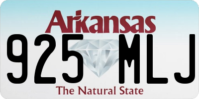 AR license plate 925MLJ