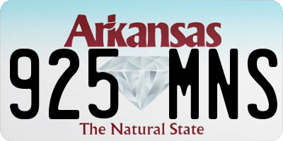 AR license plate 925MNS