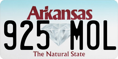 AR license plate 925MOL