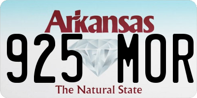 AR license plate 925MOR