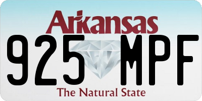 AR license plate 925MPF