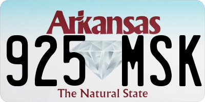 AR license plate 925MSK