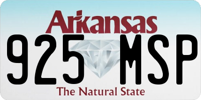 AR license plate 925MSP
