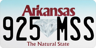 AR license plate 925MSS