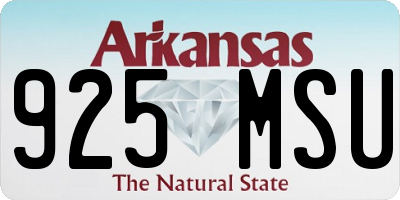 AR license plate 925MSU