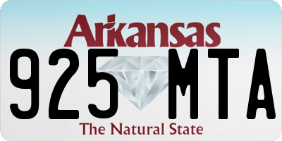 AR license plate 925MTA