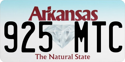 AR license plate 925MTC