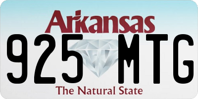 AR license plate 925MTG