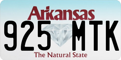 AR license plate 925MTK
