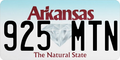 AR license plate 925MTN