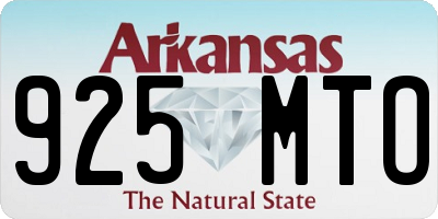 AR license plate 925MTO