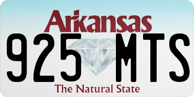 AR license plate 925MTS