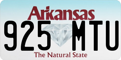 AR license plate 925MTU