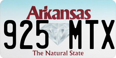 AR license plate 925MTX