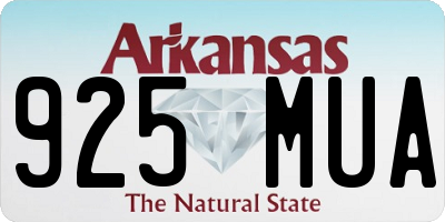 AR license plate 925MUA