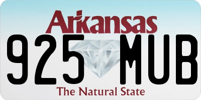 AR license plate 925MUB
