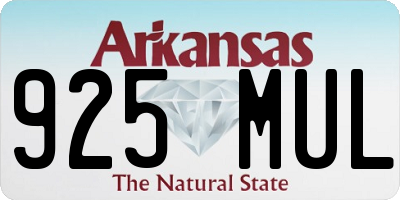 AR license plate 925MUL
