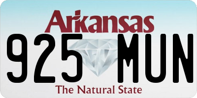 AR license plate 925MUN