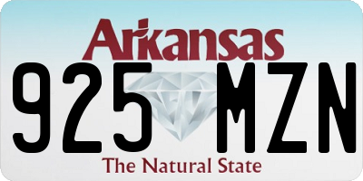 AR license plate 925MZN