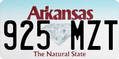 AR license plate 925MZT