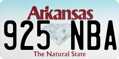 AR license plate 925NBA