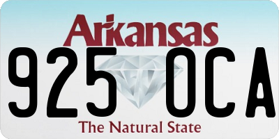 AR license plate 925OCA