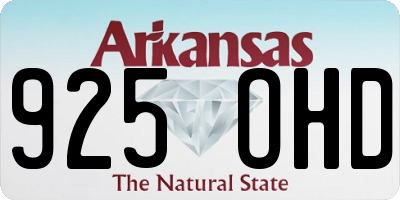 AR license plate 925OHD