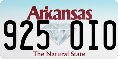 AR license plate 925OIO