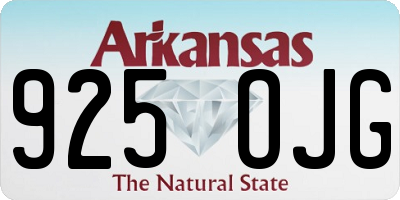 AR license plate 925OJG