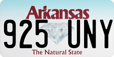 AR license plate 925UNY