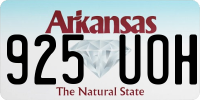 AR license plate 925UOH