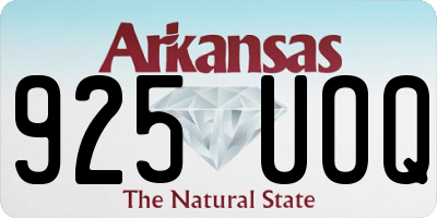 AR license plate 925UOQ