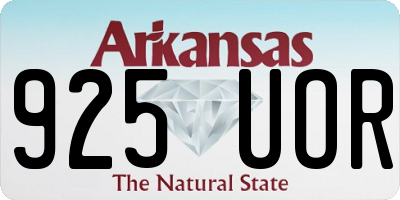 AR license plate 925UOR