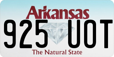 AR license plate 925UOT