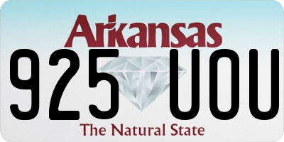 AR license plate 925UOU