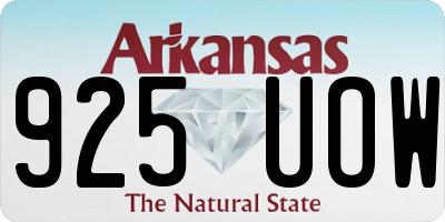 AR license plate 925UOW
