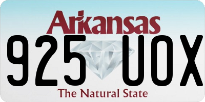 AR license plate 925UOX