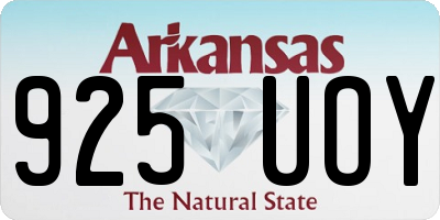 AR license plate 925UOY
