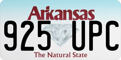 AR license plate 925UPC