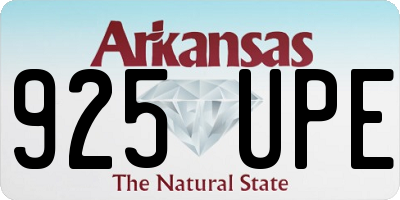 AR license plate 925UPE