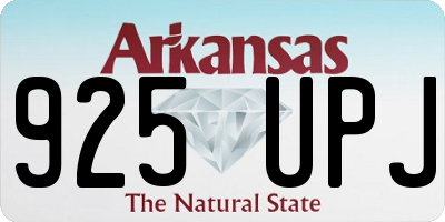 AR license plate 925UPJ