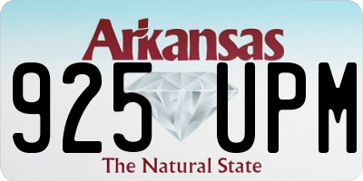 AR license plate 925UPM