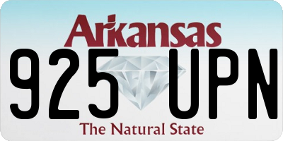 AR license plate 925UPN